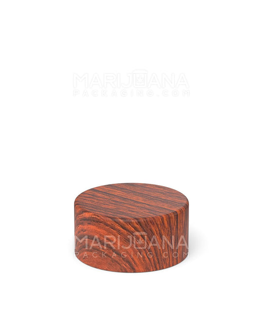 Child Resistant | Flat Push Down & Turn Plastic Caps w/ Foam Liner | 28mm - Redwood - 504 Count - 3