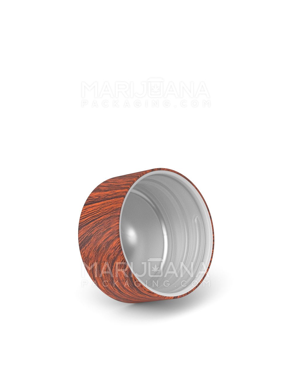 Child Resistant | Flat Push Down & Turn Plastic Caps w/ Foam Liner | 28mm - Redwood - 504 Count - 2