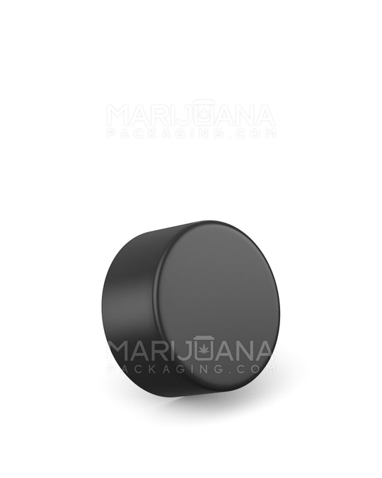 Child Resistant | Smooth Push Down & Turn Plastic Caps w/ Foil & Heat Liner | 28mm - Matte Black - 504 Count