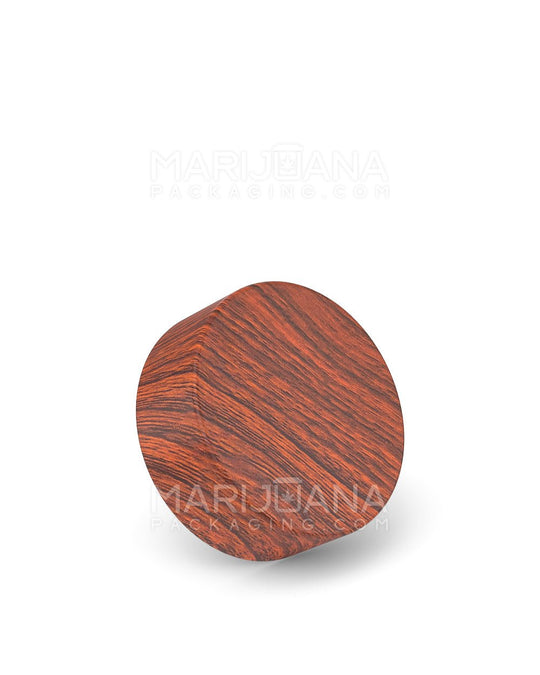 Child Resistant Flat Push Down & Turn Plastic Caps w/ Foam Liner | 38mm - Redwood | Sample - 1