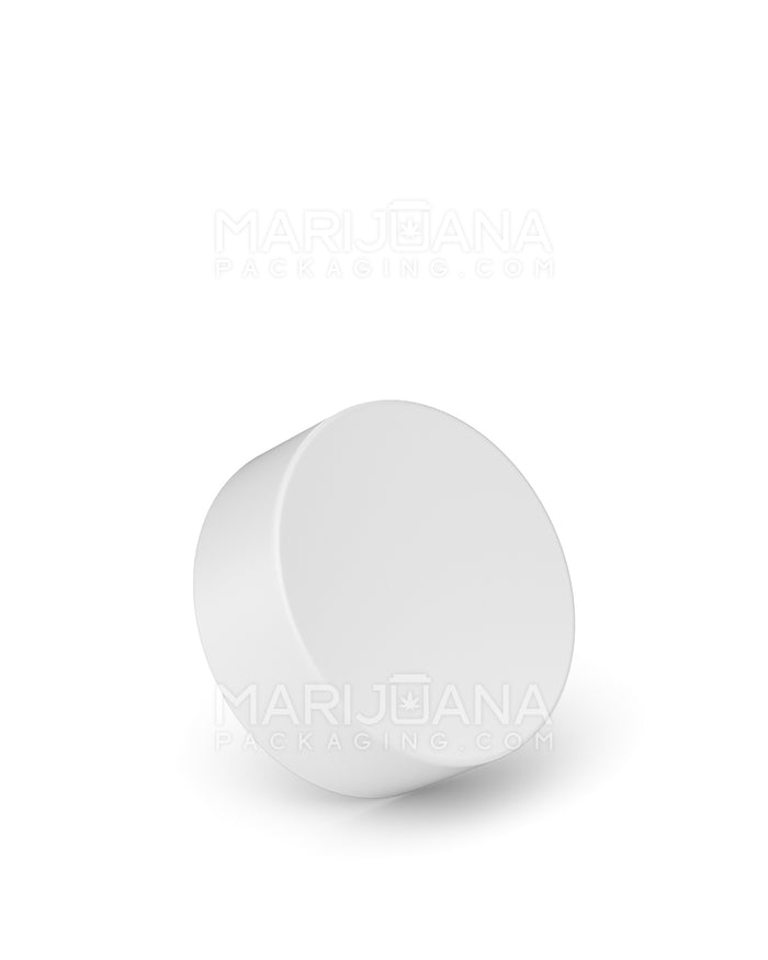 Child Resistant Smooth Push Down & Turn Plastic Caps w/ Foil & Heat Liner | 38mm - Matte White | Sample Image