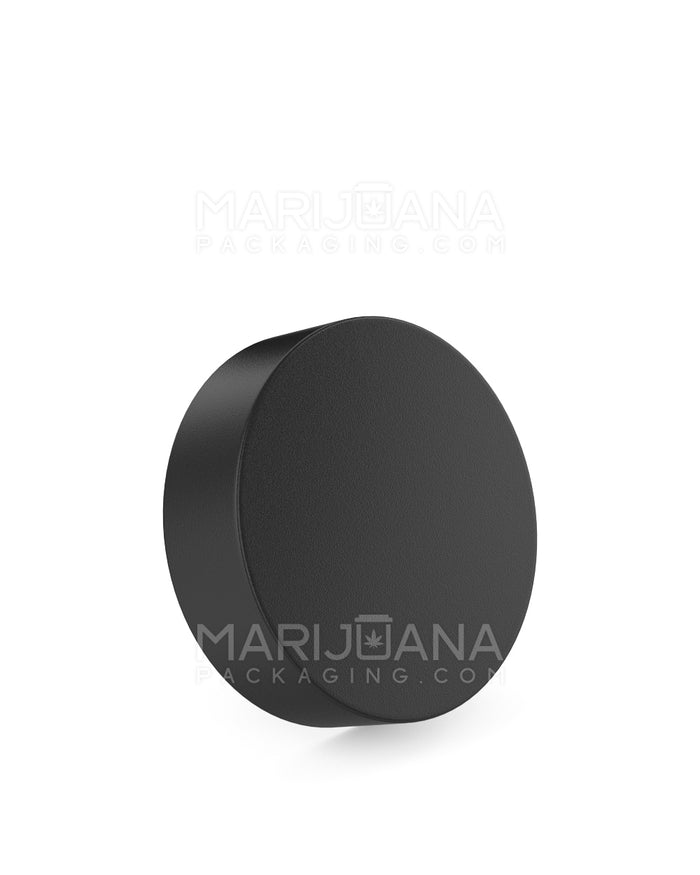 Child Resistant Flat Push Down & Turn Plastic Caps w/ Foam & Heat Seal | 53mm - Matte Black | Sample Image