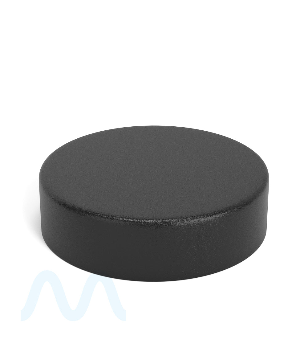 Child Resistant | Smooth Push Down & Turn Plastic PCR Caps w/ Foam Liner | 50mm - Matte Black - 100 Count - 1