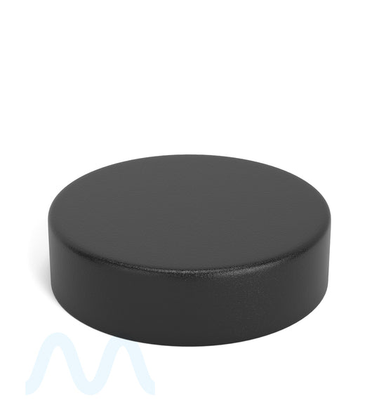 Child Resistant | Smooth Push Down & Turn Plastic PCR Caps w/ Foam Liner | 50mm - Matte Black - 100 Count - 1