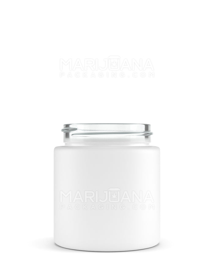 Straight Sided Matte White Glass Jars | 50mm - 3oz | Sample Image