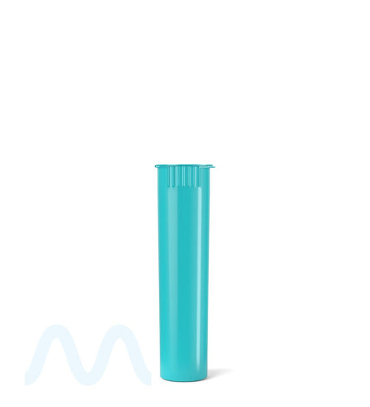 Child Resistant | 1 1/4 Size Pop Top Opaque Plastic Pre - Roll Tubes | 84mm - Teal - 1000 Count - 2