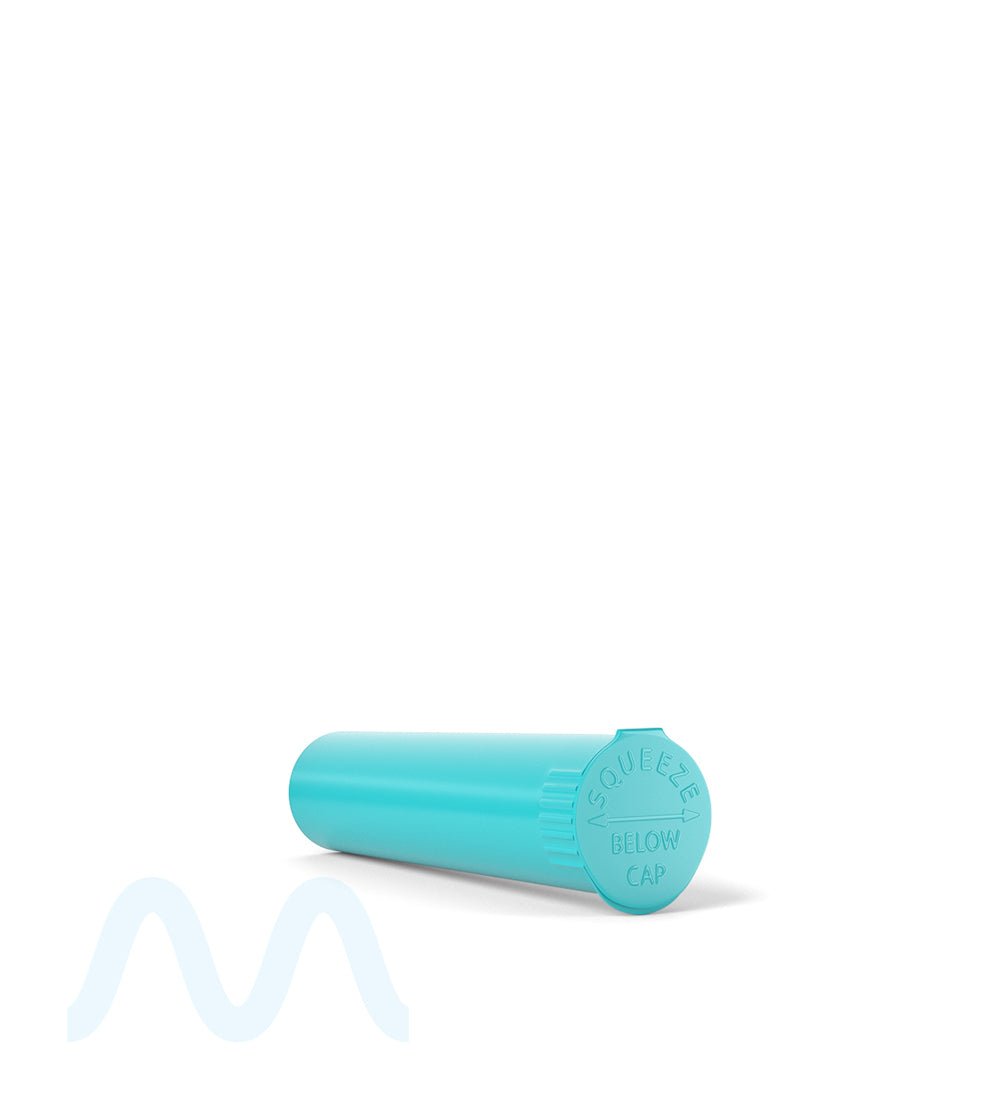 Child Resistant | 1 1/4 Size Pop Top Opaque Plastic Pre - Roll Tubes | 84mm - Teal - 1000 Count - 4