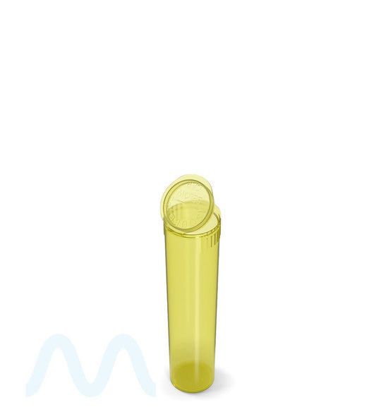 SQUEEZETOPS® | Child Resistant Pop Top Plastic Pre - Roll Tubes | 84mm - Yellow - 1000 Count - 7