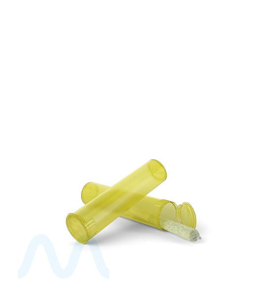 SQUEEZETOPS® | Child Resistant Pop Top Plastic Pre - Roll Tubes | 84mm - Yellow - 1000 Count - 9