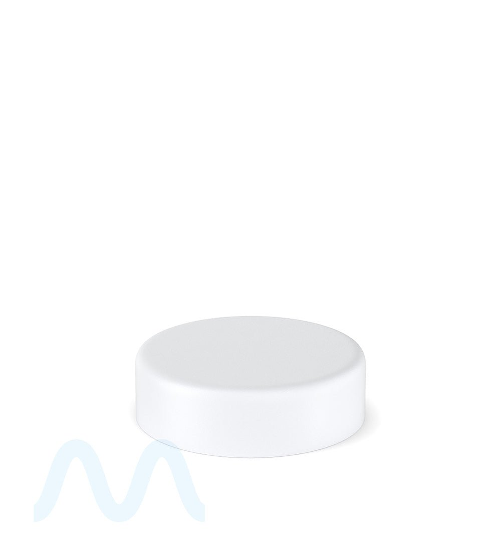 POLLEN GEAR | Child Resistant Smooth Palm & Turn Plastic Concentrate Caps w/ Foam Liner | 38mm - Matte White - 400 Count - 1