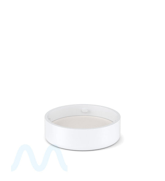 POLLEN GEAR | Child Resistant Smooth Palm & Turn Plastic Concentrate Caps w/ Foam Liner | 38mm - Matte White - 400 Count - 2