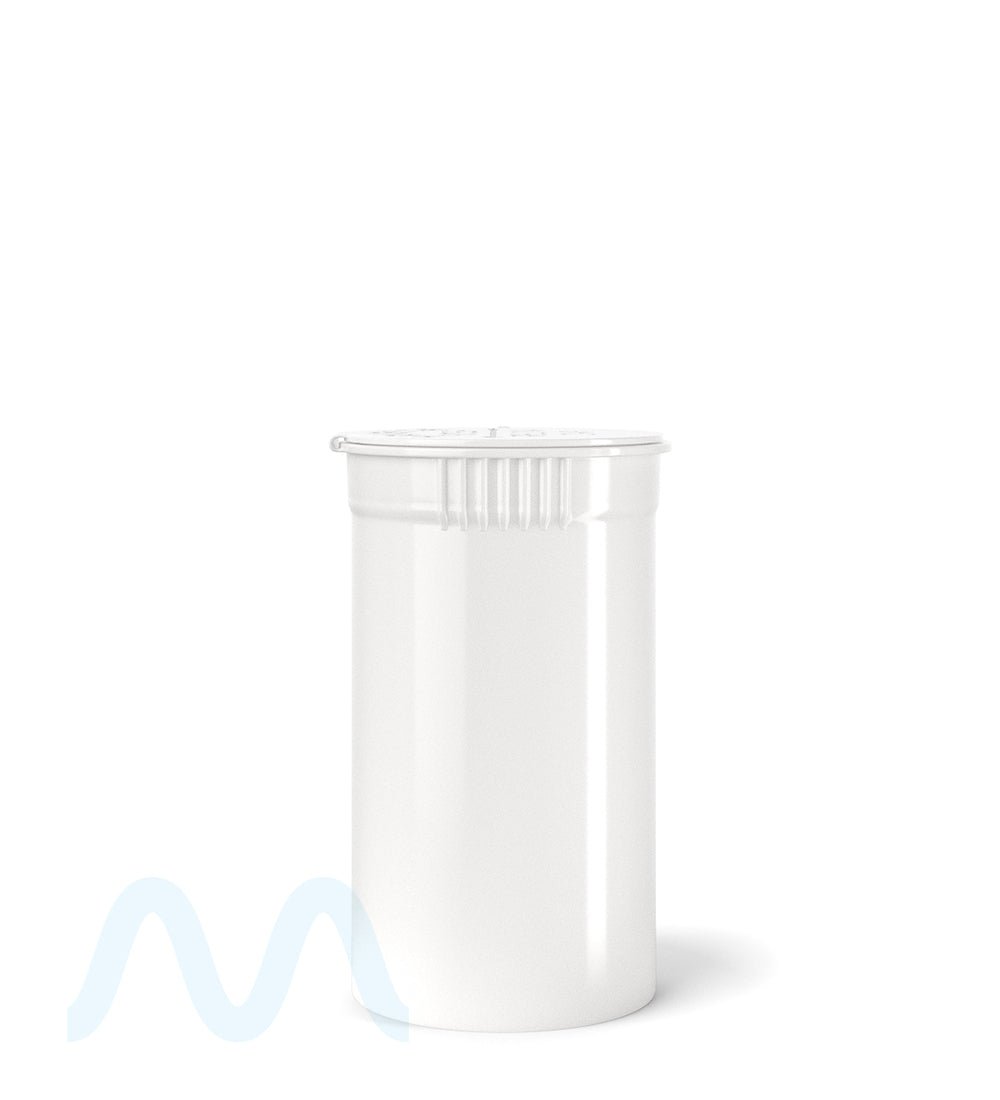 POLLEN GEAR | Child Resistant KSC Opaque White Pop Top Bottles | 19dr - 3.5g - 416 Count - 2