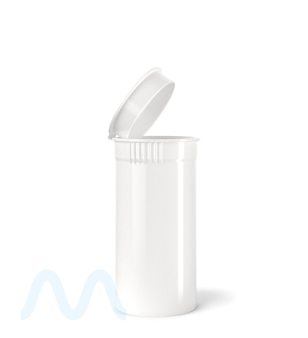 POLLEN GEAR | Child Resistant KSC Opaque White Pop Top Bottles | 13dr - 2g - 592 Count - 1