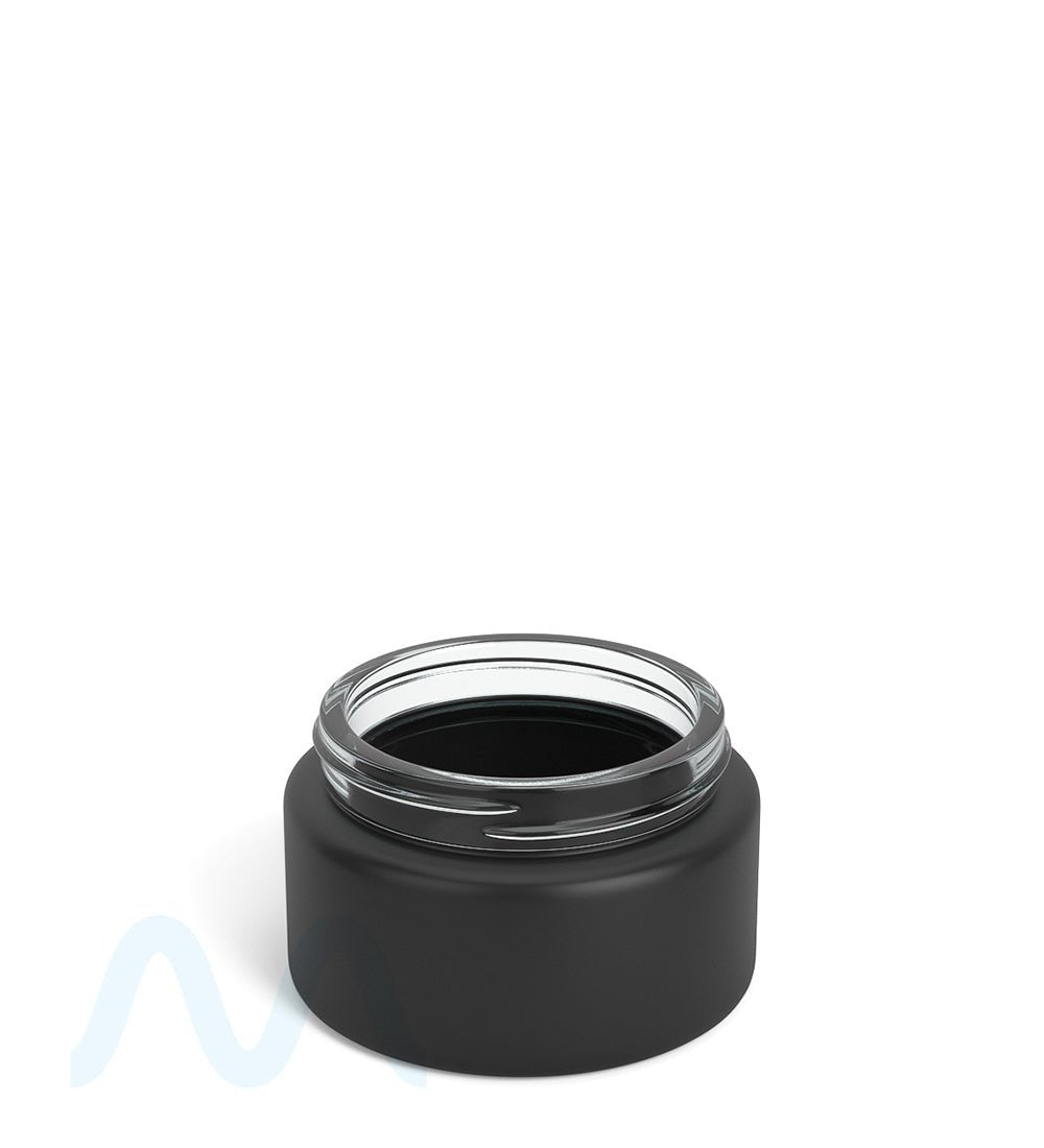 POLLEN GEAR | Kolossus Straight Sided Matte Black Glass Jars | 66mm - 4oz - 30 Count - 1