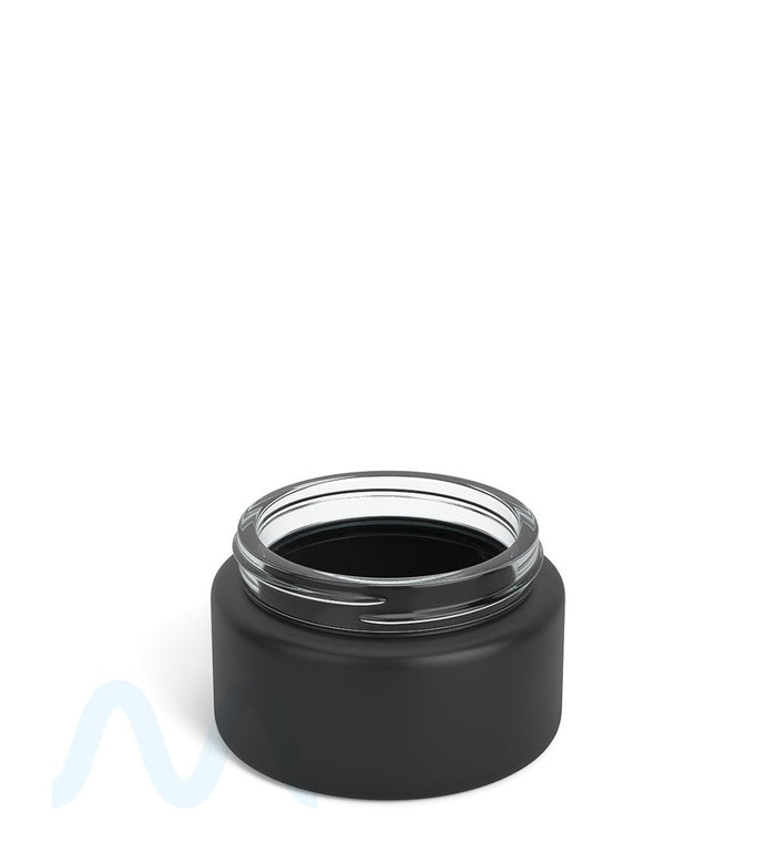 POLLEN GEAR | Kolossus Straight Sided Matte Black Glass Jars | 66mm - 4oz - 30 Count Image