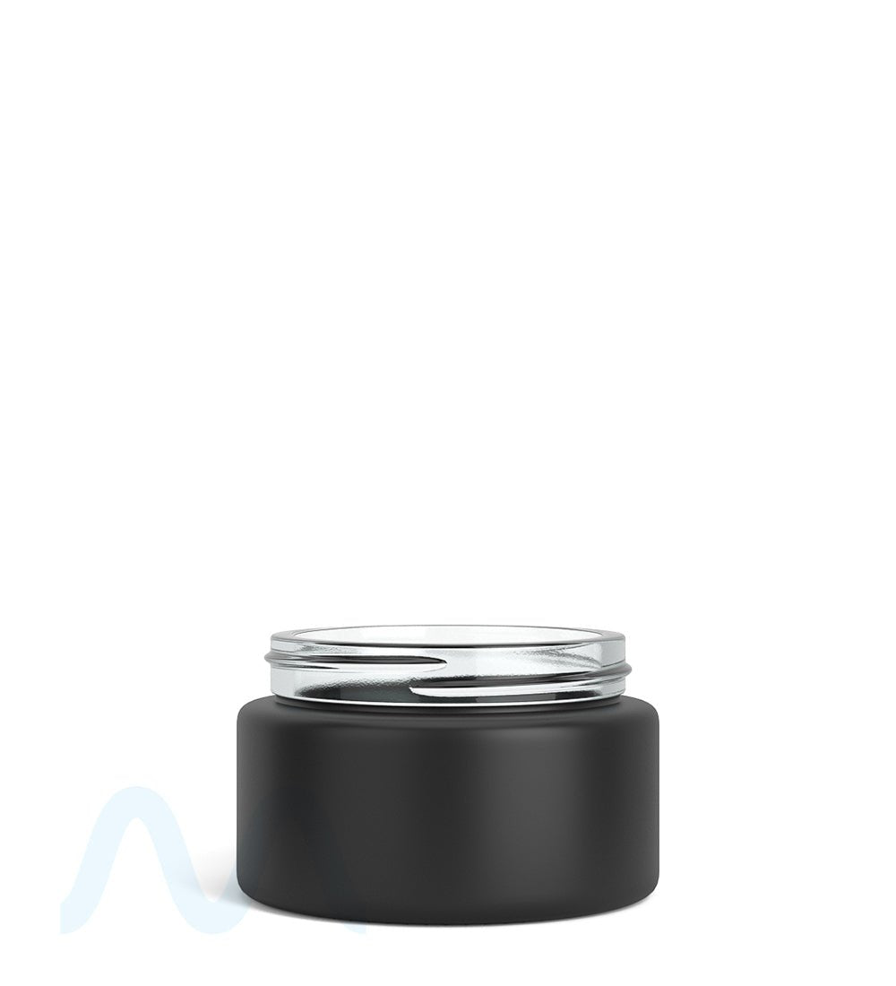 POLLEN GEAR | Kolossus Straight Sided Matte Black Glass Jars | 66mm - 4oz - 30 Count - 2