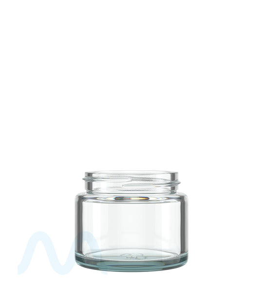 POLLEN GEAR | Flush V2 Rounded Base Clear Glass Jars | 48mm - 2oz - 120 Count