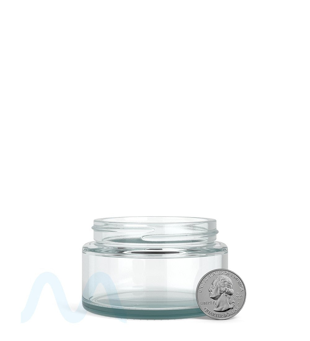 POLLEN GEAR | Kolossus Straight Sided Clear Glass Jars | 66mm - 4oz - 60 Count - 5