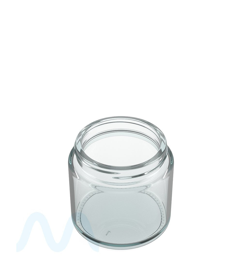 POLLEN GEAR | Kolossus Straight Sided Clear Glass Jars | 66mm - 6.4oz - 60 Count - 1