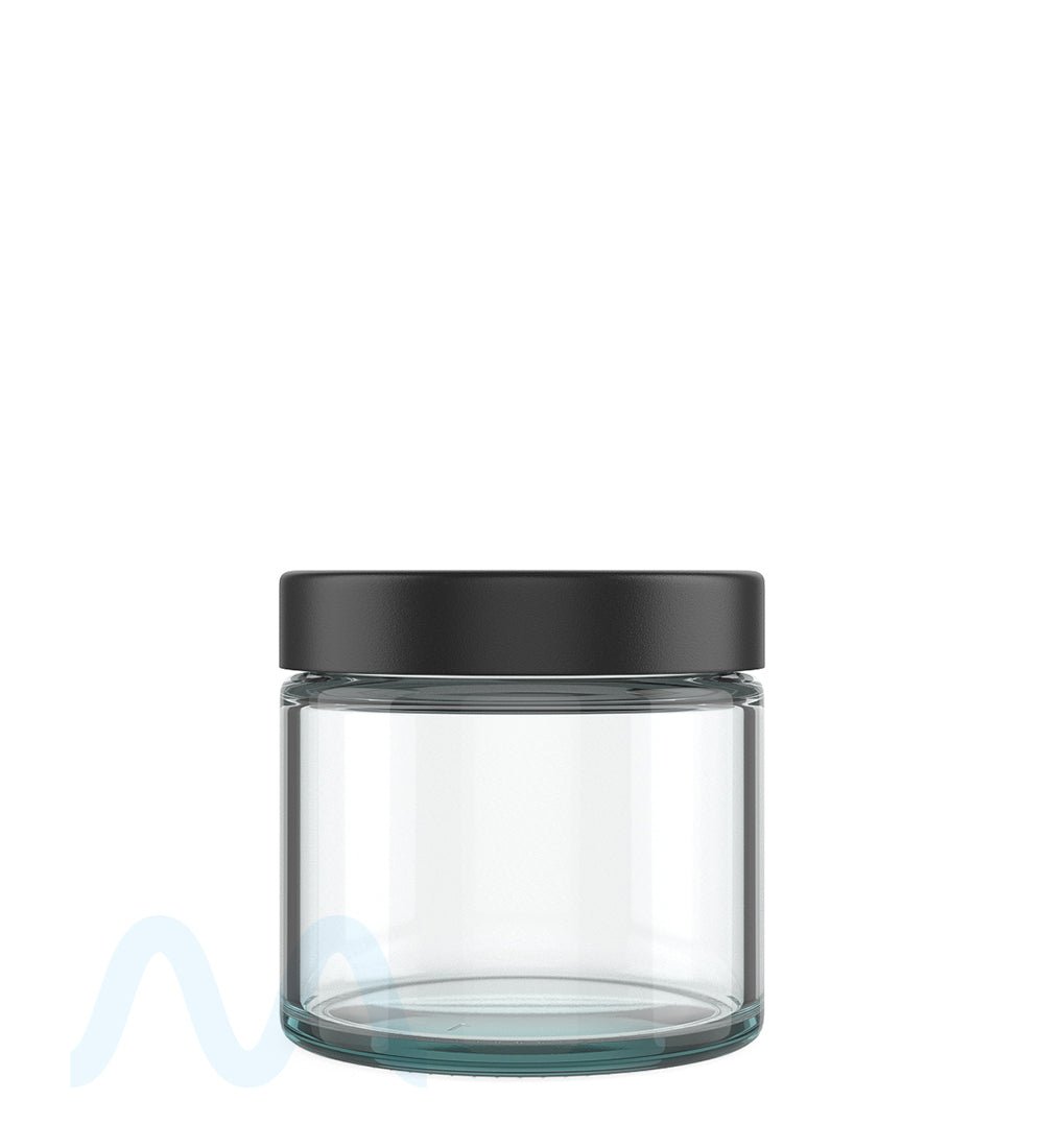 POLLEN GEAR | Kolossus Straight Sided Clear Glass Jars | 66mm - 6.4oz - 60 Count - 5