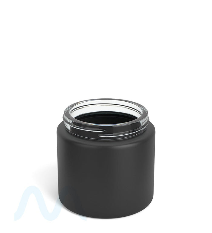 POLLEN GEAR | Kolossus Straight Sided Matte Black Glass Jars | 66mm - 6oz - 60 Count Image