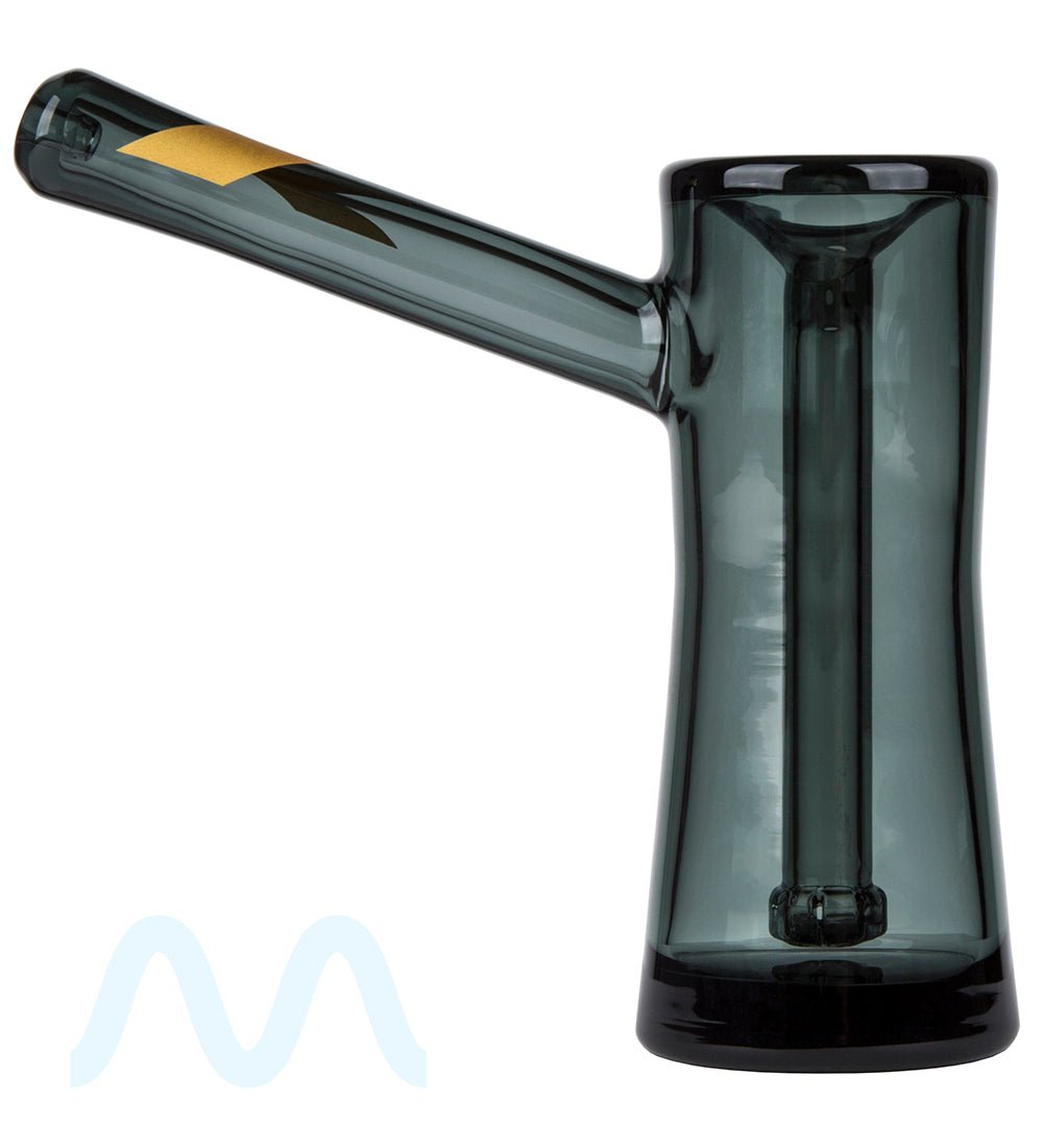 Marley Natural | Hammer Glass Bubbler w/ Thick Base | 4.5in Tall - Glass - Smoke - 3