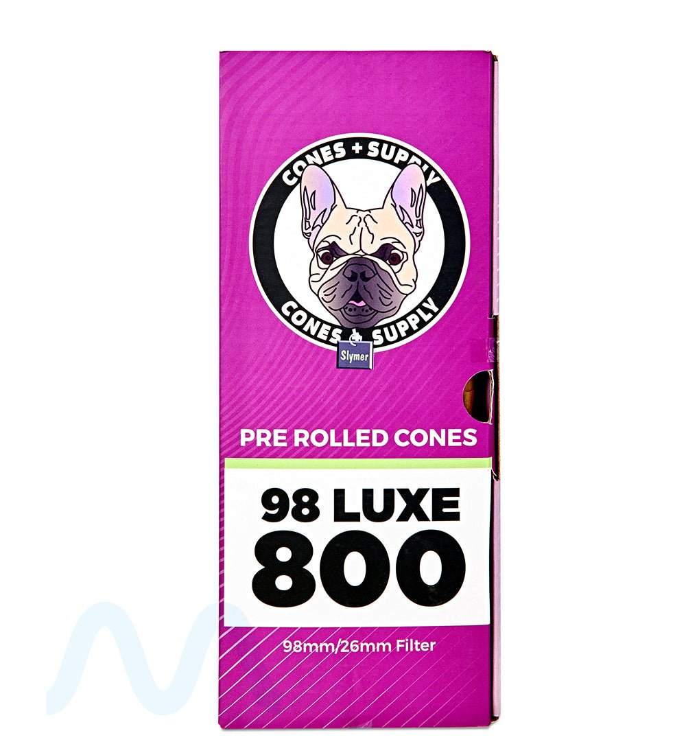 CONES + SUPPLY | 98 Luxe Natural Pre - Rolled Cones | 98mm - Unbleached Paper - 800 Count - 2