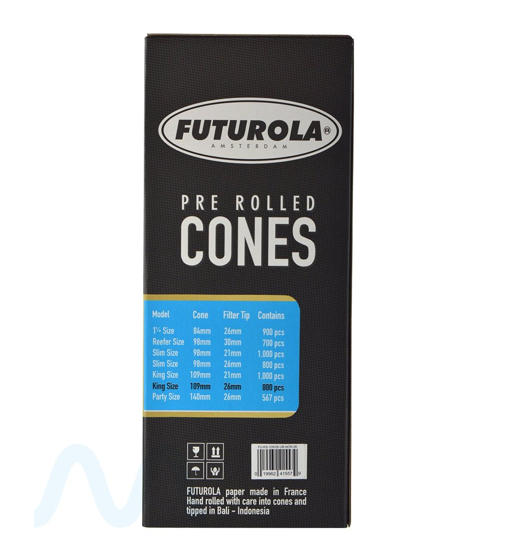 FUTUROLA | King Size Pre - Rolled Cones | 109mm - Dutch Brown Paper - 800 Count - 3