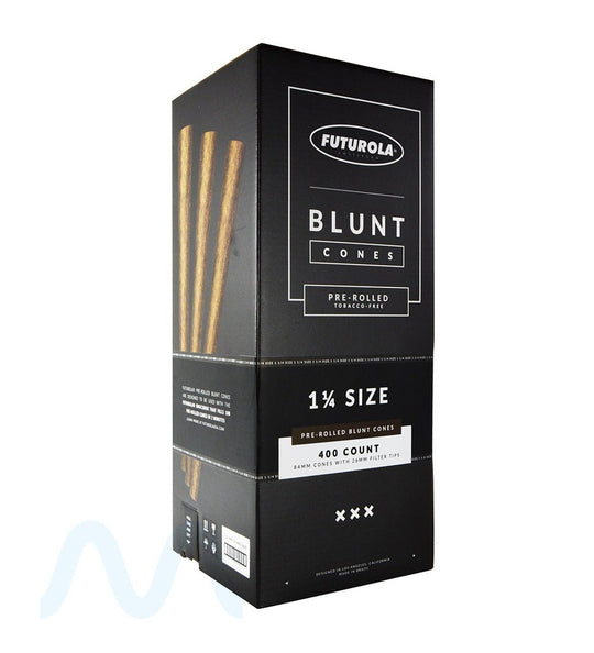 FUTUROLA | 1 1/4 Size Pre - Rolled Blunt Cones | 84mm - Blunt Paper - 400 Count - 1