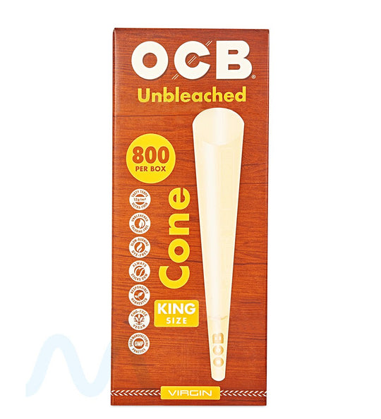 OCB | King Size Virgin Pre - Rolled Cones | 109mm - Unbleached Paper - 800 Count - 2