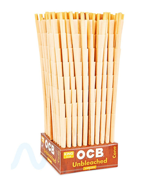 OCB | King Size Virgin Pre - Rolled Cones | 109mm - Unbleached Paper - 800 Count - 3