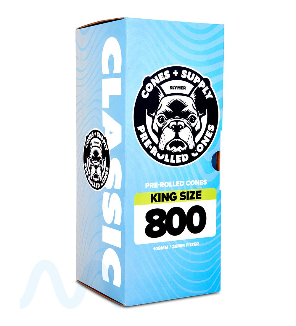 CONES + SUPPLY | King Size Pre - Rolled Cones | 109mm - Classic White Paper - 800 Count - 1