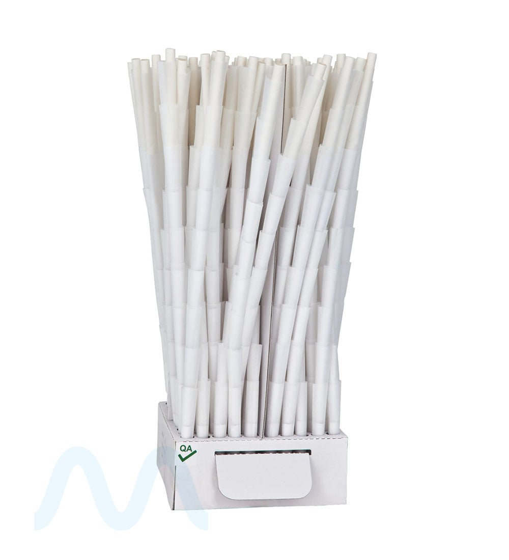 CONES + SUPPLY | 1 1/4 Size Pre - Rolled Cones | 84mm - Classic White Paper - 900 Count - 5