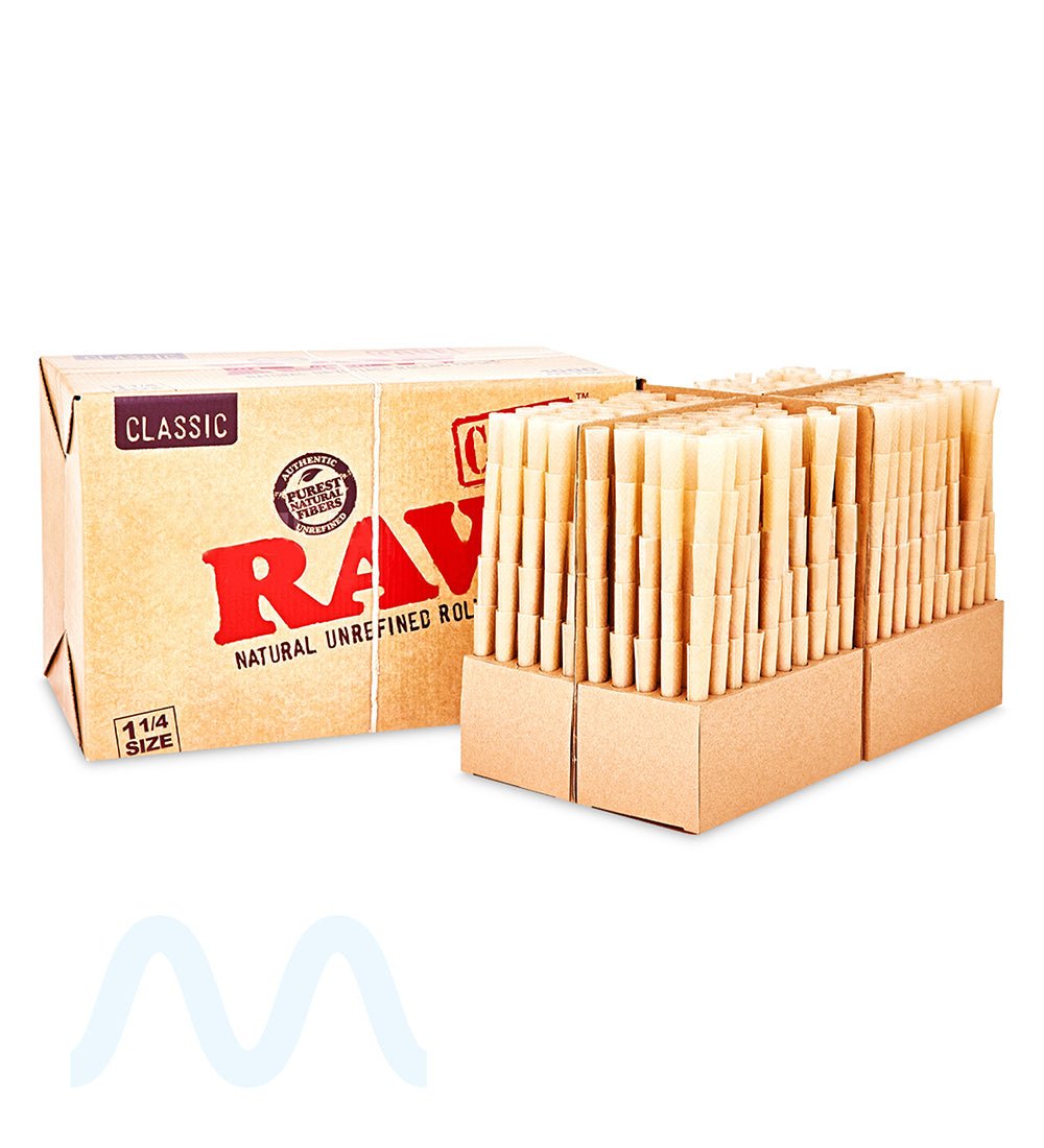 RAW | Classic 1 1/4 Size Pre - Rolled Cones | 84mm  - Unbleached Paper - 1000 Count - 3