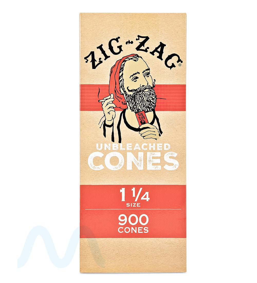 ZIG ZAG | 1 1/4 Size Pre - Rolled Cones | 84mm - Unbleached Paper - 900 Count - 2