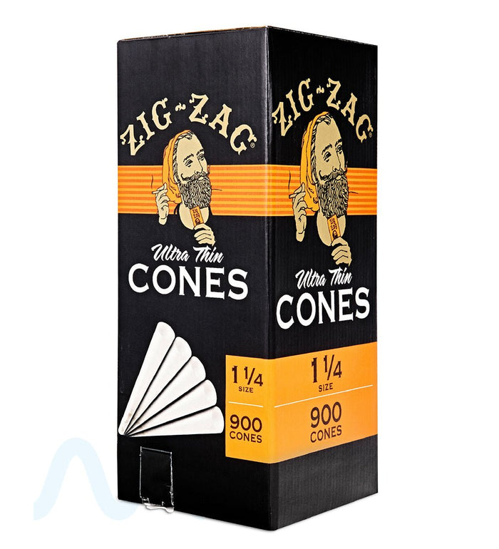 ZIG ZAG | 1 1/4 Size Pre-Rolled Cones | 84mm - Ultra Thin Paper - 900 Count Image