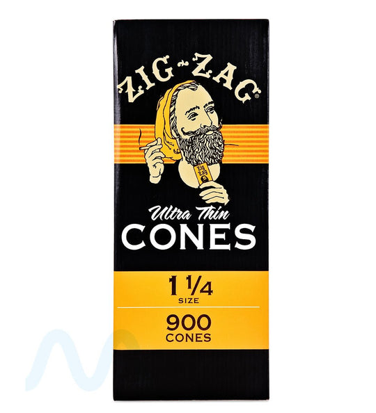 ZIG ZAG | 1 1/4 Size Pre - Rolled Cones | 84mm - Ultra Thin Paper - 900 Count - 2