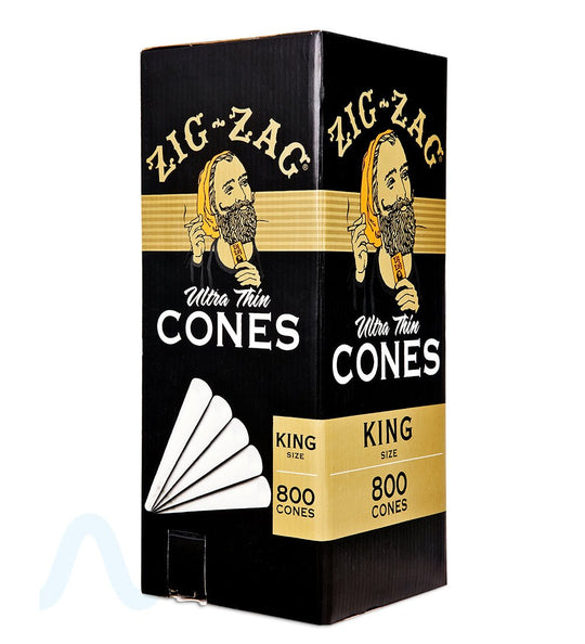 ZIG ZAG | King Size Pre - Rolled Cones | 109mm - Ultra Thin Paper - 800 Count - 1