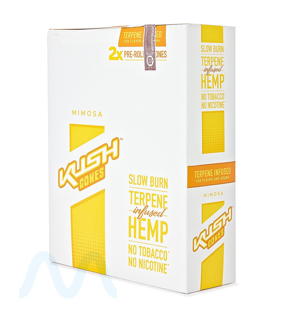 KUSH | 'Retail Display' Terpene Infused Herbal Conical Wraps | 160mm - Mimosa - 12 Count - 1