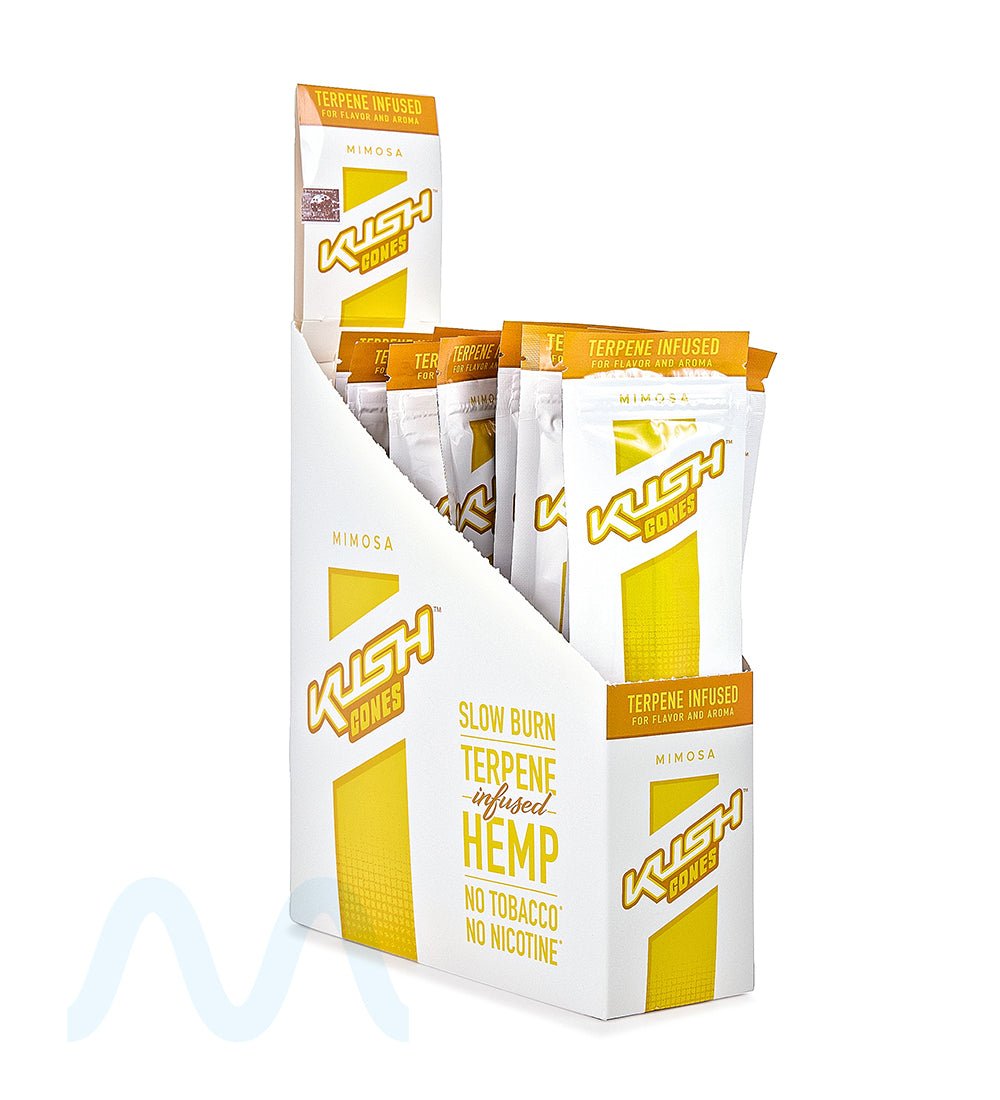 KUSH | 'Retail Display' Terpene Infused Herbal Conical Wraps | 160mm - Mimosa - 12 Count - 2