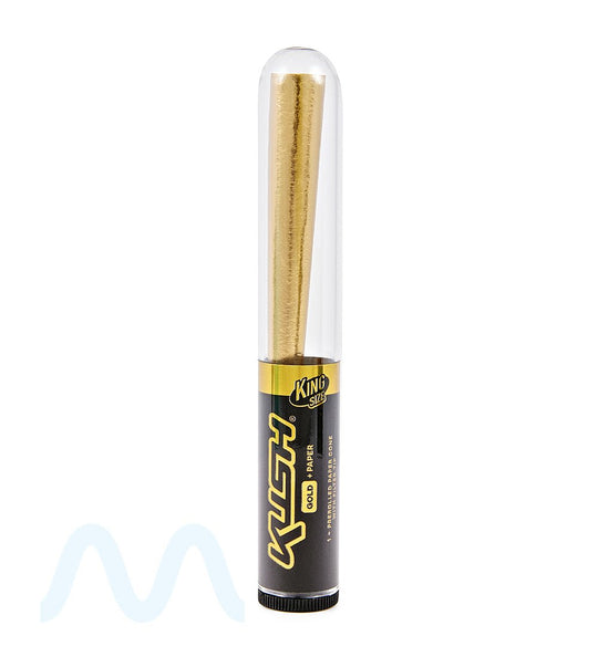 KUSH | 'Retail Display' 24K Gold King Size Paper Pre Rolled Cones | 109mm - Edible Gold - 8 Count - 3