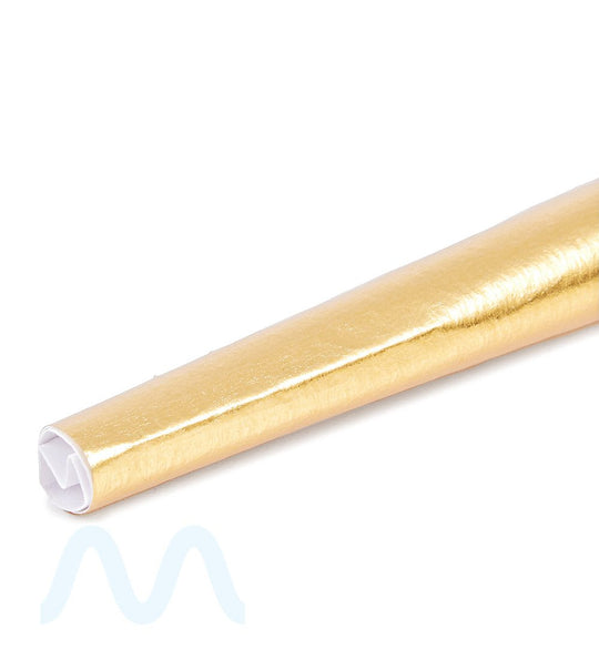 KUSH | 'Retail Display' 24K Gold King Size Paper Pre Rolled Cones | 109mm - Edible Gold - 8 Count - 6