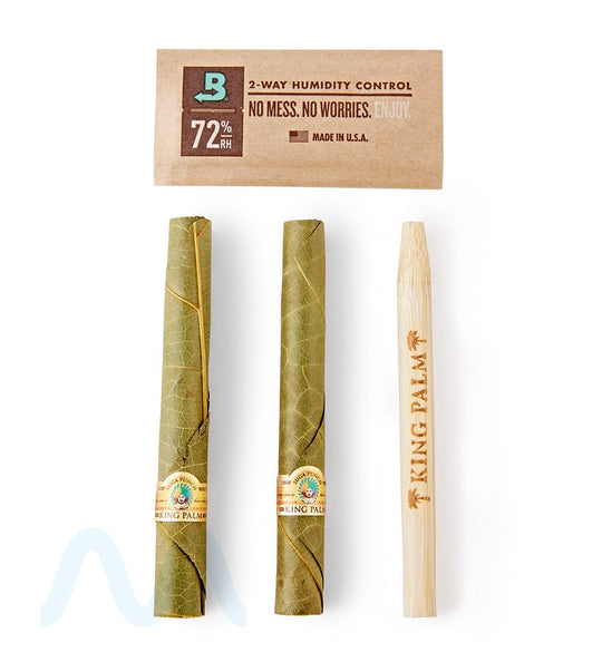 KING PALM | 'Retail Display' Mini Green Natural Leaf Blunt Wraps | 84mm - Suga Punch - 20 Count - 6