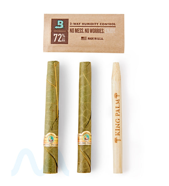 KING PALM | 'Retail Display' Mini Green Natural Leaf Blunt Wraps | 84mm - Suga Punch - 20 Count