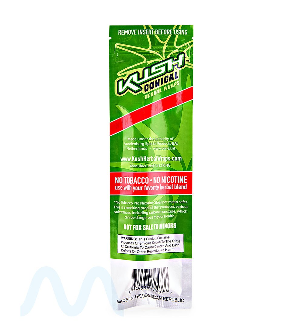 KUSH | 'Retail Display' Herbal Hemp Conical Wraps | 157mm - Kiwi Strawberry - 15 Count - 4