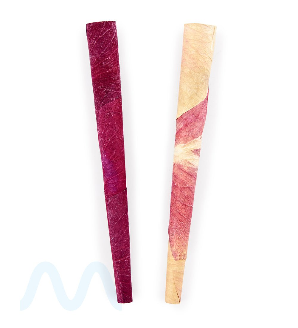 PETALS | Handmade Organic Rose Petal King Size Pre - Rolled Cones | 109mm - Organic Rose Paper - 2 Count - 3