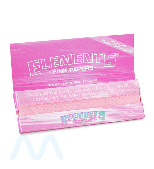 ELEMENTS | 'Retail Display' 1 1/4 Size Ultra Thin Rolling Papers | 83mm - Pink Rice Paper - 50 Count - 3