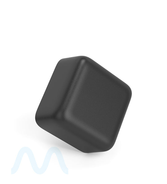 Child Resistant | Square Push Down & Turn Plastic Caps w/ Foam Liner | 46mm - Matte Black - 80 Count - 3