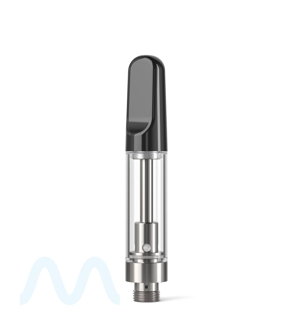 CCELL | TH2 Glass Vape Cartridge with Black Ceramic Mouthpiece | 1mL - Screw On - 100 Count - 1