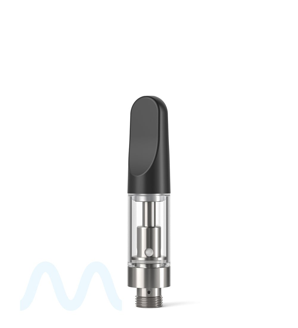 CCELL | TH2 Glass Vape Cartridge with Black Plastic Mouthpiece | 0.5mL - Screw On - 100 Count - 1